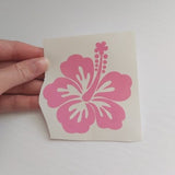 Hibiscus Decal, Car Decal, Hibiscus Flower Sticker, Hawaiian Decal, Tropical Flower Sticker, Vinyl Decal, Pink Flower Sticker, Aloha Sticker
