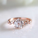Flower Stacking Ring, Rose Gold Daisy Flower Ring, Sterling Silver Promise Ring, Statement Ring, Minimalist Ring, Promise Ring