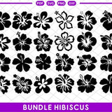 Hawaii Flower Svg Hibiscus Clipart Hibiscus Decal Hibiscus Stencil Floral SVG Tropical Beach Summer svg dxf for Cricut and Silhouettes
