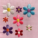 Machine Embroidery design Mini flower Miniature six-petal Flowers ,daisy machine embroidery designs pattern, small flower embroidery.6 sizes