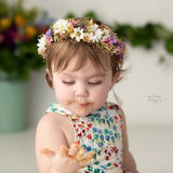 Daisy & Wildflower Flower Crown - Wildflower Hair Wreath - Flower Girl Crown - Engagement Photos- Wildflower Wedding Flower Crown