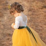 Mustard Yellow Flower Girl Dress