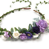 Flower crown lavender, halo flower crown, wedding flower crown purple, flower girl crown, adult floral crown, flower head piece, headband