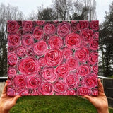 Best Valentine's gift, Original Rose painting, blooming flowers, red roses, wall art, interior decor , gift ideas, botanicals, free delivery