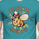 UK Delivery // I Bee - Lieve in You T-Shirt // I believe in you pun shirt // Cute bee tee // honeybee T-Shirt // positive message