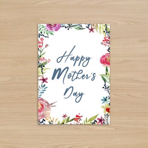 Mother's Day Flowers Card | Happy mothers Day | Mum Gift, Nan, Grandma | Free Delivery