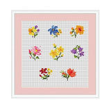 Flowers Cross Stitch Pattern. Mini Bouquets Flowers Counted Pattern. PDF. Instant Download. Home  Decor. Art. Needlecraft.