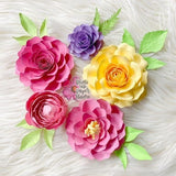 Elizabeth Mini Paper Flower Digital File | PNG | SVG | PDF | paper flower bouquet | paper flower | small paper flowers | Peony | Peonies