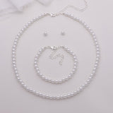 Flower Girl Necklace Pearl, first communion jewelry, Pearl jewelry set, girls pearl necklace set, Classic Children's Pearl Jewelry Gift Set
