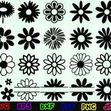Daisy Svg - Flower Svg - Plant Svg - Daisy Silhouette - Daisy Cut Files - Daisy Svg Bundle - Daisy Clipart - Daisy Design Svg - Daisy Vector