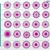 Paper Flower Centers SVG, Paper flower Centres template, flower center digital cut files, felt flower centres svg dxf png, 25 designs bundle