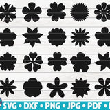 20 Flower Silhouettes Bundle SVG / Free Commercial Use / Cut files for Cricut / clipart / printable / vector / instant download