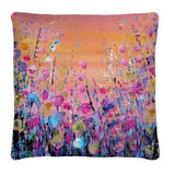 Flowers-orange-Cushion-40cmx40cm-Free Delivery-Pillow-Bright Cushion Cover-Colourful Cushion-Birthday Gift-Original Cushion Cover-I