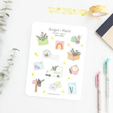 Happy Mail Sticker Sheet | Snail Mail Delivery Stickers Cute Botanical Flowers Spring Florals Matte Pretty Journal Aesthetic Stamp Stickers