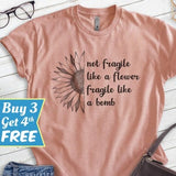 Not Fragile Like A Flower Fragile Like A Bomb Shirt, Unisex T-shirt, Feminist Shirt, Feminism Shirt, RBG Shirt, Activist Shirt