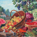 Still life. Antique oil painting original Socialist realism Soviet art Ukrainian artist Buchkovskaya V.V. 27-36cm oil on cardboard 1980s