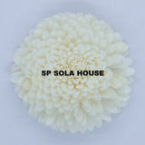 Artificial sola wood flower zinnia, white balsa-wood blossom