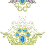 Jewel Motif A and Flower 4 Embroidery Designs - 07 - Metallic Thread designs by Sue Box