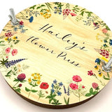 Wooden Round Flower Press / Personalized Botanical Flower Press Kit / Gift for her/ Flower lover/ Montessori nature activity