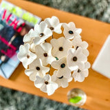 Ë la Paper Ceramic Bouquet (9 flowers, single color) -  light&delicate ceramic flowers arrangement, perfect for feminine bouquets