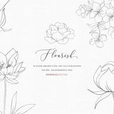 Peony Fine Art Flowers, Fine Art Botanical Clipart, Hand drawn Floral Clipart, Line Art Botanicals, Line Art Flowers, Wedding, Blossom, PNG