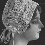 Instant download-Vintage crochet pattern for pretty lace cap from Edwardian downton abbey era-pdf email delivery