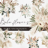 Watercolor flower png, Boho flower clipart, Boho flower, Pampass clipart, Dried flower clipart, Bohemian clipart, Watercolor flower clipart