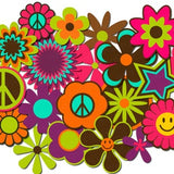 Hippy Layered Flower Bundle - SVG PNG JPG - Retro 60s, 70s, 80s Commercial Use, Instant Download, Files for Cricut / Silhouette Studio