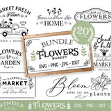 Flower Market svg, Farmhouse Sign SVG, Flower svg, Cricut, Svg Bundle