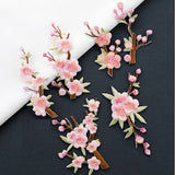 Set of  6pcs 36pcs  bulk lot  cherry blossom flower   collection  embroidered  iron on sewing on  patch   about 3-4inch