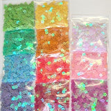Tiny flower sequins 5mm 11 x 5g packets