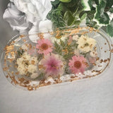Resin tray,rolling tray,jewelry tray,gift for mother,gift for friend.,birthday,flower tray,pressed flowers,MotherÕs day ,Valentines day