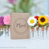 Mini flower matchbox, matchbox gift, teacher thank you gift, felt flower, mothers day flowers gift, mom flower gift, friend gift