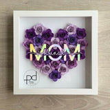 MotherÕs Day Flower Box | Paper Flower Shadow Box | Customized Gift for Birthdays, Christmas, Anniversary, Mother's Day, Valentine's Day