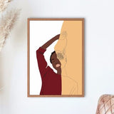 African Girl Flower, African American Art, afrocentric art, aesthetic poster, instant delivery