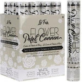One White Flower Petal Cannon - 12" Tall - Wedding Flower Cannon - Twist and Pop - Engagement Party - Bridal Shower