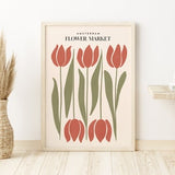 Amsterdam Flower Art, Flower Market Print, Digital Download, Boho Printable Art, Flower Shop Decor, Flower Market Poster, Botanical Poster