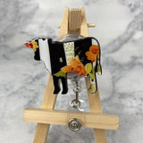 Cow Badge Reel ¥ Nurse Badge Reel¥ Health Care Badge Reel ¥ Medical Professional Badge Reel¥ Black & White Flowers