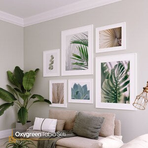 6 Pieces Tropical FRAMED Prints Gallery Wall Art Poster Set. Framed Wall Art Set of 6. Botanical Framed Gallery Wall Set, Housewarming Gifts