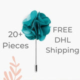 20 Lapel Pins Set, FREE DHL Delivery, Flower Boutonniere, Turquoise Lapel Pin, Wedding Accessories, Men Suit Brooch, Blue Lapel Pin Brooch