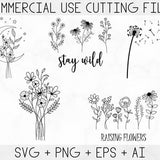 Wildflower svg, flower svg, floral svg, wildflower svg bundle, wildflower quote svg, wildflower clipart