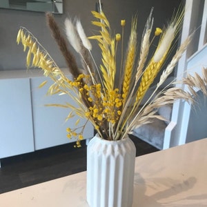 Sunshine Yellow Dried Flowers and Pampas collection | 30cm | free UK postage | Letterbox friendly | Personalised|  Decor | Anniversary Gift