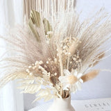 Pampas Grass bouquet,Dried flowers bouquet,babysbreath bouquet,natural flower decor,wedding,Small Centerpiece,Flower Arrangement
