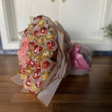 Large Ferrero Rocher Lindt Lindor Chocolate & Flowers Hand-Tied Bouquet Gift.