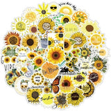 50pcs Yellow VSCO Cute Aesthetic Stickers Pack For Laptop Luggage Decal Removable Vinyl Skateboard Water Bottle Notebook Hydro Flask Girls