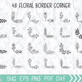 Flower Corner svg Bundle, Corner svg, Flower Border SVG, Floral Divider svg, Decorative Floral Corner SVG, Wreath svg, Flower svg cut file