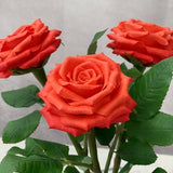 Roses from Cold Porcelain Flowers Arrangement Realistic Coral Red Roses Bouquet Birthday Gift Mother's Day  In Stock Fast Delivery