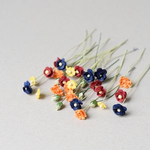 5-10   mm / 50   Mixed Colors of   Mulberry Paper  Flowers