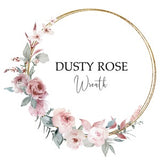 Dusty Rose Watercolor Flower Wreath, Dusty Pink wedding shower baptism clip art, Light Pink Florals, spring and summer Clip Art