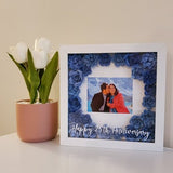 Floral Photo Shadow Box | Customized Flower Box | Personalized Rose Box | Gift for Anniversary, Birthday, Wedding, Sympathy, Memorial